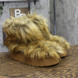 A New Day Womens Terra Boots Faux Fur Fuzzy 94715795 Brown 7M