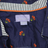 Laura Scott Womens Woven Button Up Sleeveless Shirt 2395-14 Navy Blue Cherry 3X