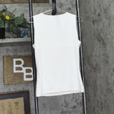 Calvin Klein Solid Scoop Neck Sleeveless Tank Top S39TN09A Eggshell Off White M