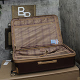 London Fog Check-in Expandable Spinner Suitcase Hard Shell Merlot Red 31.5"