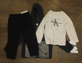 Calvin Klein Sherpa Shacket Pant Set Molo Teal / Castor Gray / Nautical 4T