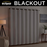 Eclipse Extra Wide Grommet Curtain Panel Kendall White 100x84