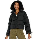 Wild Fable Womens Bow Full Zip High Neck Quilted Puffer Jacket 94658795 Black M
