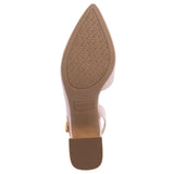 Jones New York Womens Slingback Block Heel Pumps Croc Blush Pink 6.5M