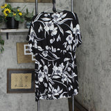 Mario Serrani Womens Woven Cover Up Dress 1795902 Black / White L