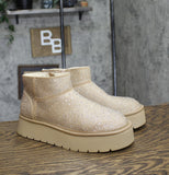 Wild Fable Womens Missy Platform Booties with Memory Foam Insole Beige Brown 8M