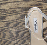 Nina Nelena Womens Sparkling Dress Sandals NELENA-YF Silver Gray 9M