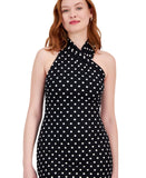 RACHEL by Rachel Roy Polka Dot Harland Printed Halter Dress Black / White M