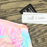 Salt Cove Womens Plus Size Tie-Dyed Bikini Top Wave Multi Pink 3X (22/24)