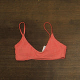 Cotton On Womens Super Scoop-Neck Bikini Top Shell Pink Terry Jacquard S