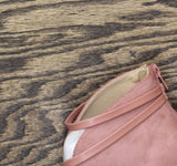 Journee Collection Peep Toe Booties Stiletto Heels Strappy Blush Pink 7.5M