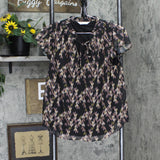 LC Lauren Conrad Lined Tie Front Flutter Sleeve Blouse Shirt See Measurements