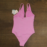 Roxy Womens One Piece Plunge Swimsuit 434001983 Lilac Purple L