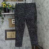 Dg2 by Diane Gilman Womens Straight Leg Velvet Animal Jeans Black Tiger 14