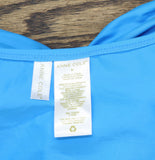 Anne Cole Womens Live in Color Twist Front Bandeaukini Swim Top Ocean Blue M