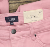 NYDJ Womens Petite Ella Roll Cuffs Jean Shorts Coquette Pink 10 P