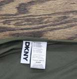 DKNY Halter V-Neck Shirred Tankini Swim Top DIMKS215 Moss Green M
