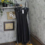 DKNY Womens Sleeveless Satin Slipdress P4GBNX19 Black 10