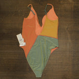 O'Neill Mirage Colorblocked Edgewater One-Piece Swimsuit Pink Multi Lurex 2XL