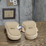 Universal Thread Ginger Espadrille Sandals with Memory Foam Insole Tan Brown 7.5