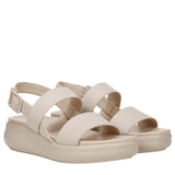 Naturalizer Womens Coast Platform Slingback Flat Sandal Porcelain Brown 8.5M