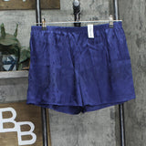 Splendid Womens Satin Heart Pajama Sleep Shorts RLD0392 Navy Blue L