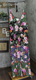 Bar III Womens Floral-Print Tiered Cover Up MBTH25834 Multi Black M