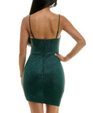 City Studios Juniors Glitter Sweetheart Mini Dress 7961VZ1AT3 Hunter Green 7/8