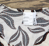 Bar III Resort Daze Tie-Front Swim Cover-Up Top MBRD25840 Ivory Black Multi XS