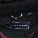 Tommy Hilfiger Womens Faux-Fur-Trim Hooded Chevron Puffer Coat Black XS