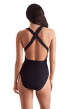 Mimi Flamingo Soleil Solids Wren One Piece Swimsuit 900050241 Black 12