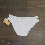Kona Sol Womens Medium Coverage Hipster Bikini Swim Bottom AFA45B White S