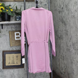State Of Day Womens Silk Touch Self-Tie Robe Woven Mauve Orchid Purple XL