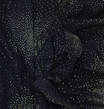 Calvin Klein Collared Self-Tie-Belt Midi Button Cuff Dress Black / Gold 8