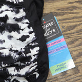 Swim Solutions Tummy Control One Piece Skater Swimsuit Feral Stripes Black 16W