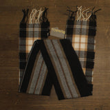 Style & Co. Tartan Plaid Fringe Scarf SC9542501 Black Neutral Multi