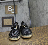 Aqua Womens Crochet Jolee Flats AQ-JOLEE Black 9.5M