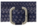 Lauren Ralph Lauren Womens Slide-Buckle Woven Denim Belt Denim Blue L