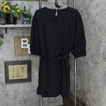Velvet By Graham & Spencer Daisee Light Structure Cotton Puff Dress Black XL