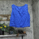Lauren Ralph Lauren Womens Top Woven Cover Up Swim 20617192 Blue Saturn S