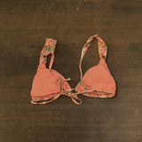O'Neill Juniors Kelly Floral Menorca Swim Bikini Top Desert Flower Pink Mult M