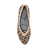 A New Day Womens Claire Knit Washable Ballet Flats Light Brown Animal 6.5M