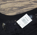 Almost Famous Juniors Cap-Sleeve High-Low Utility Tunic Black M