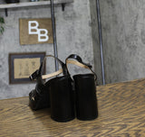 Wild Pair Womens Laviniaa Platform Sandals 10020641100 Black Smooth 6M