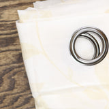 Regal Home Leaves Print Grommet Sheer Curtain Panel Ivory Linen White 50x84