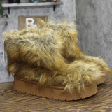 A New Day Terra Faux-Fur Slip-On Ankle Boots 94715797 Brown 9M