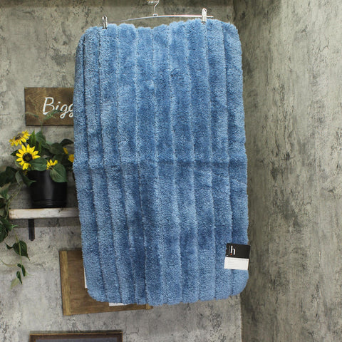 Home Expressions Quick-Dri Plush Bath Rug Mat Blue 24x38