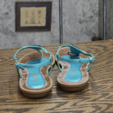 A New Approach Womens Vintage Thong Jewel Sandals 167416be471101 Blue / Brown 6M