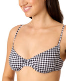 Salt + Cove Juniors Plaid Underwire Bikini Top SC251006GT Black / White Print XL