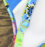 Bleu by Rod Beattie Back Convertible Bikini Swim Top White / Blue Multi 40D